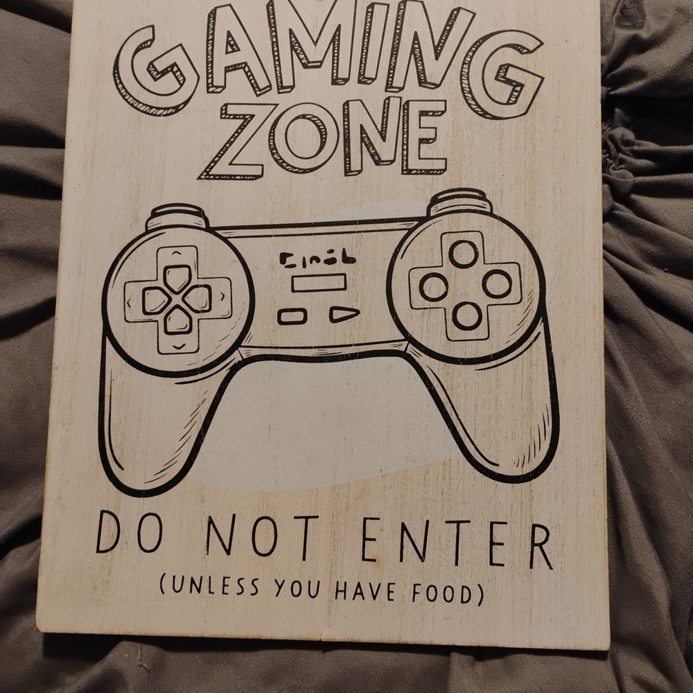 Hobby Lobby Gaming Zone Wall Art - Black and Cream